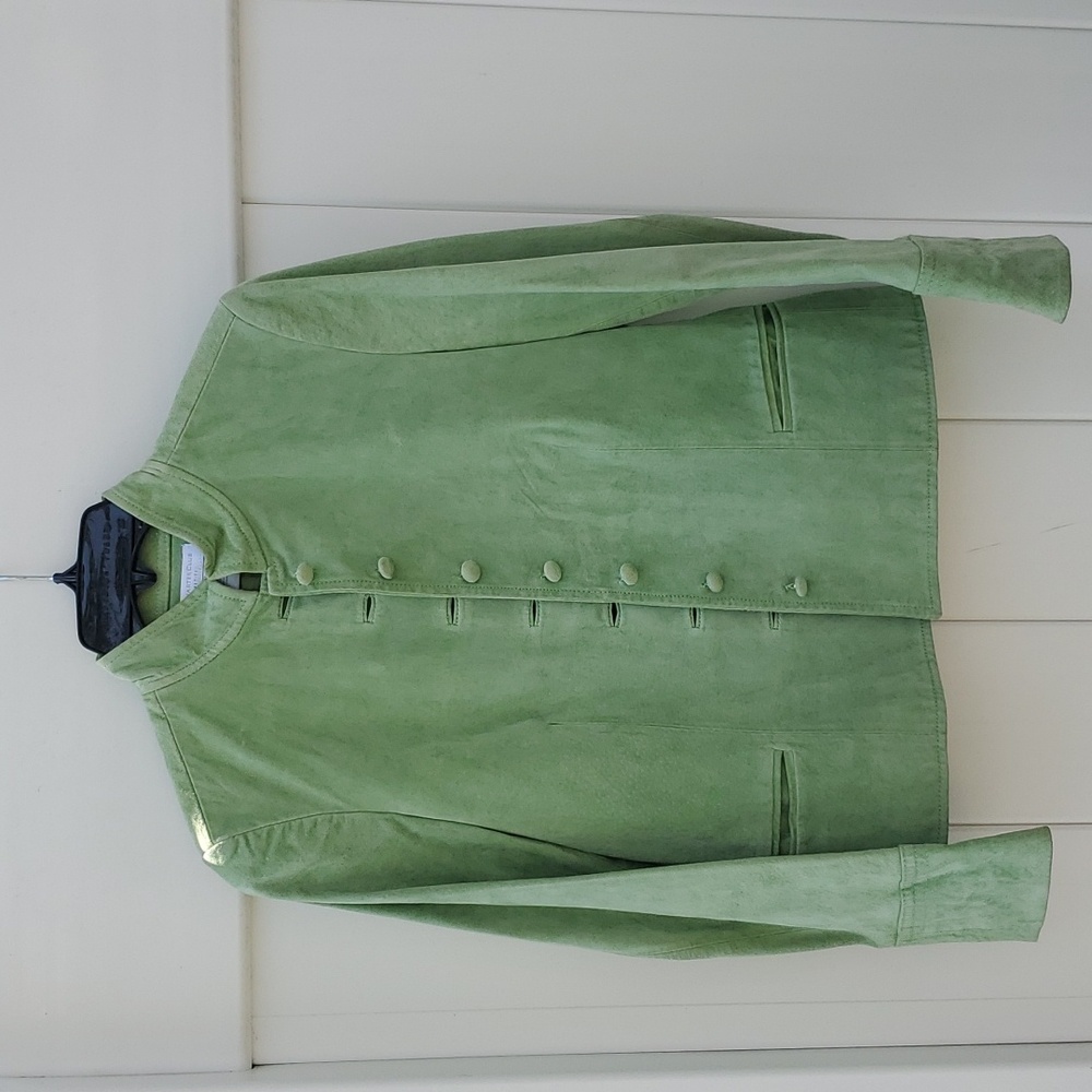 Charter Club  mint color suede jacket 2p